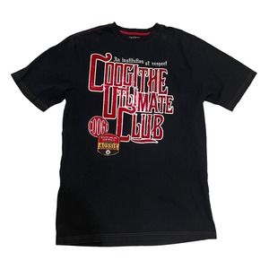 Vtg 90s Y2K Embroidered Streetwear COOGI The Ultimate Club Black T-shirt XL Tee